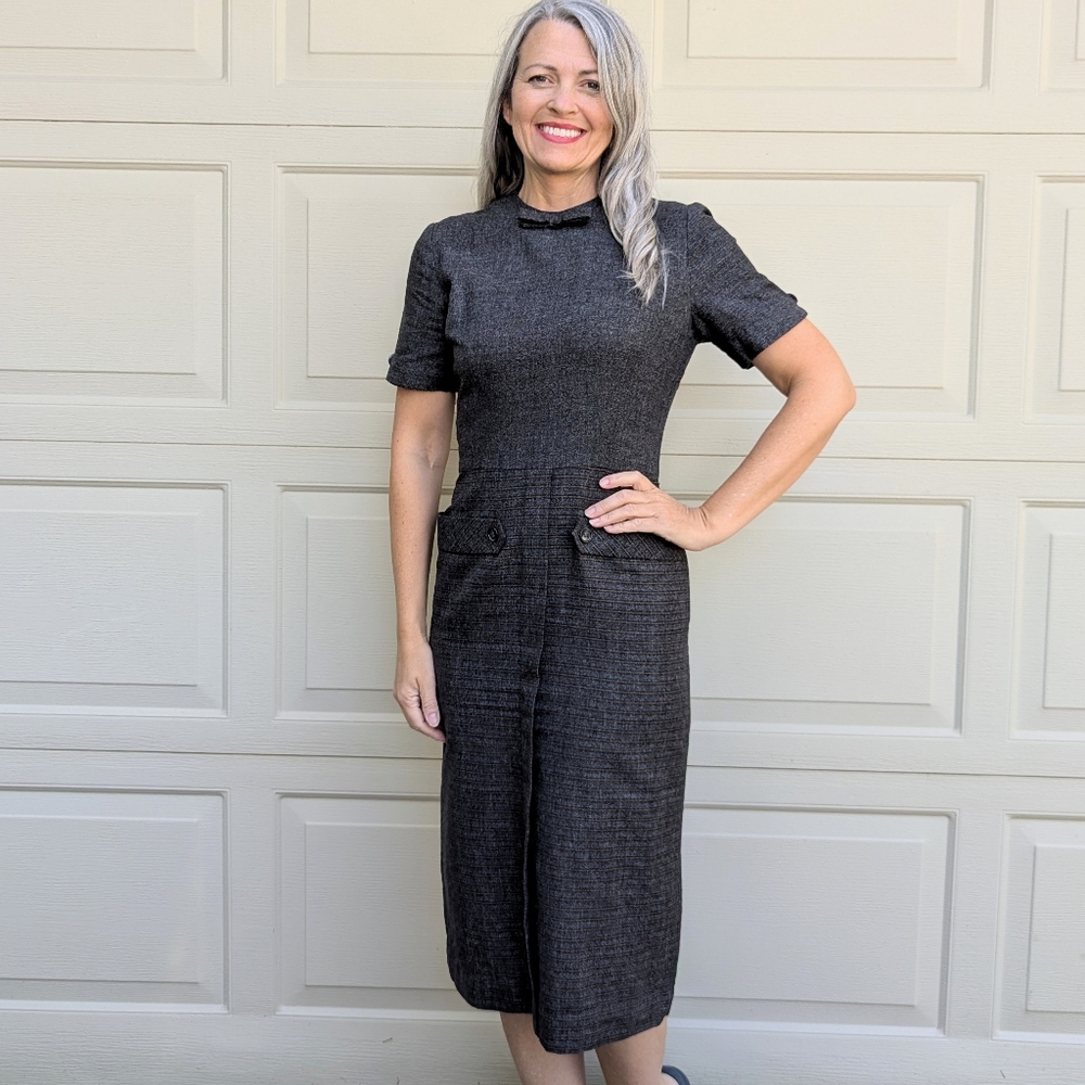 Cute 1950's 1960's Sheath Dress S (O3)